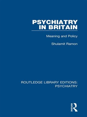 cover image of Psychiatry in Britain